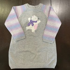 Gymboree Polar Bear Sweater Dress Size 12-18 Months